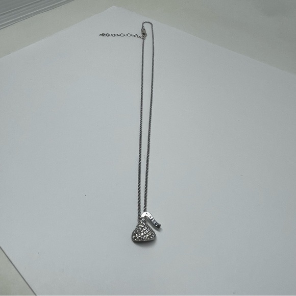 Hershey’s Kiss Necklace Sterling Silver with cubic Zirconiums - Picture 7 of 8